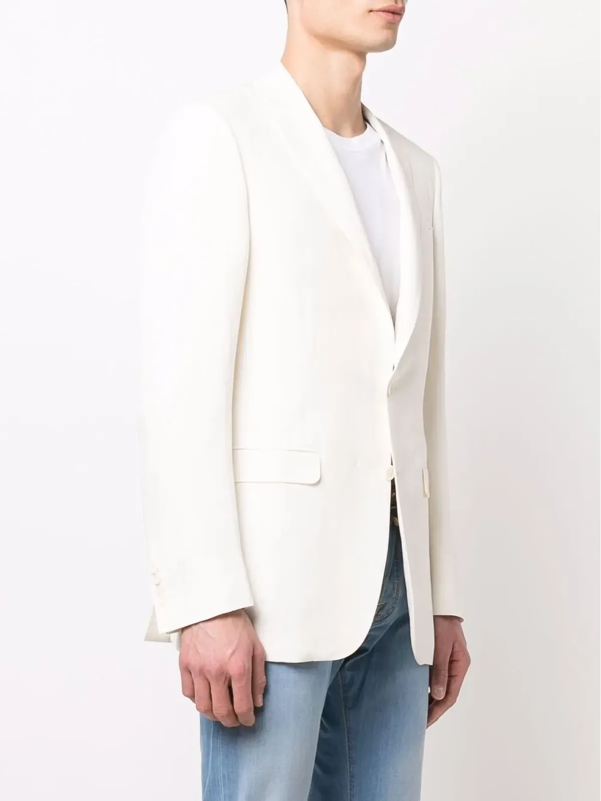 Canali シングルブレスト リネンシルクブレザー - 画像3