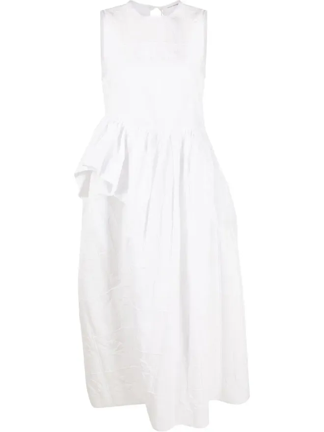Cecilie Bahnsen Cecilie Bahnsen ディッテ チェック柄フローラル ミディドレスの商品画像