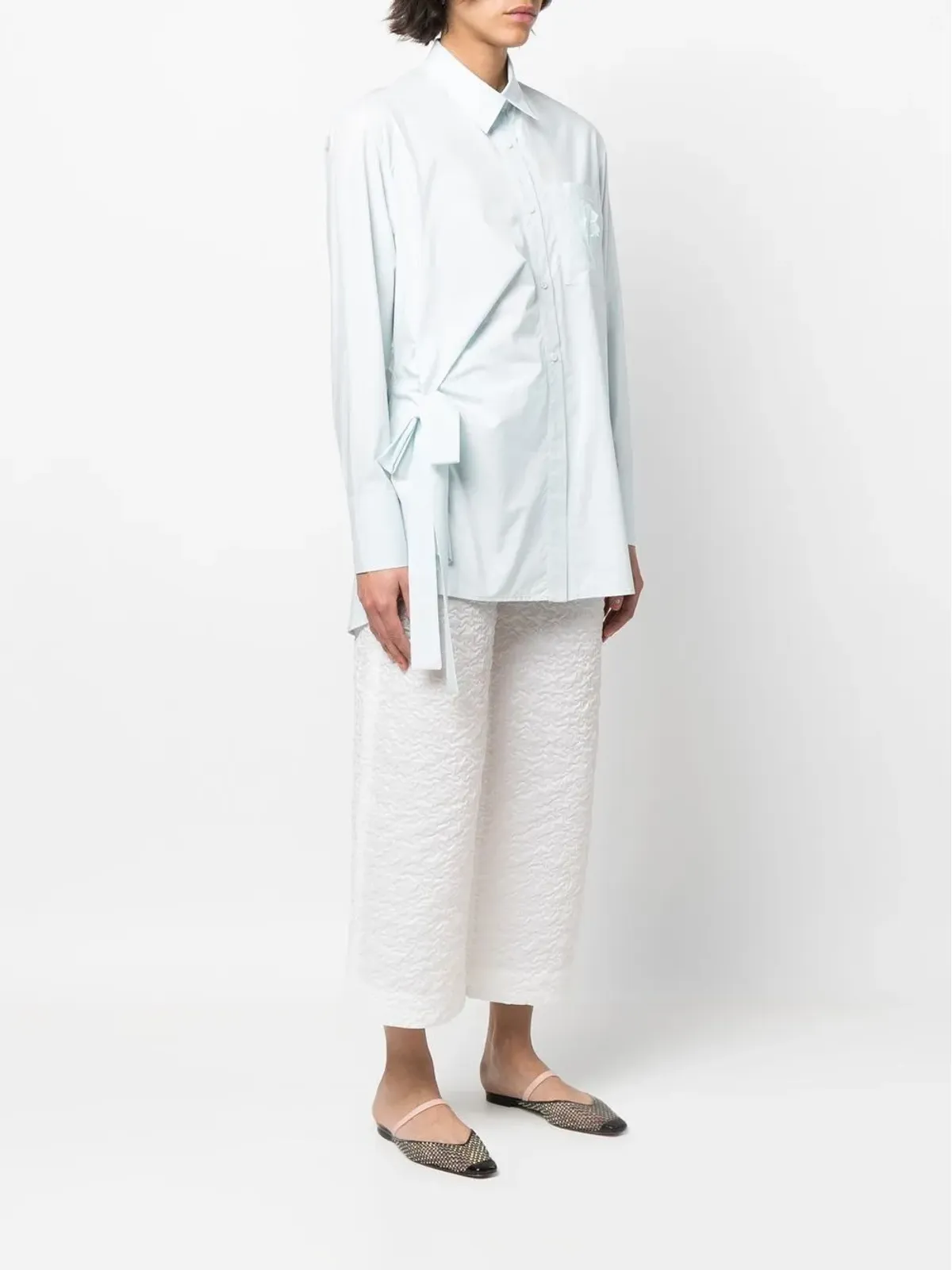 Cecilie Bahnsen フェネット フローラルパッチ シャツ - 画像3