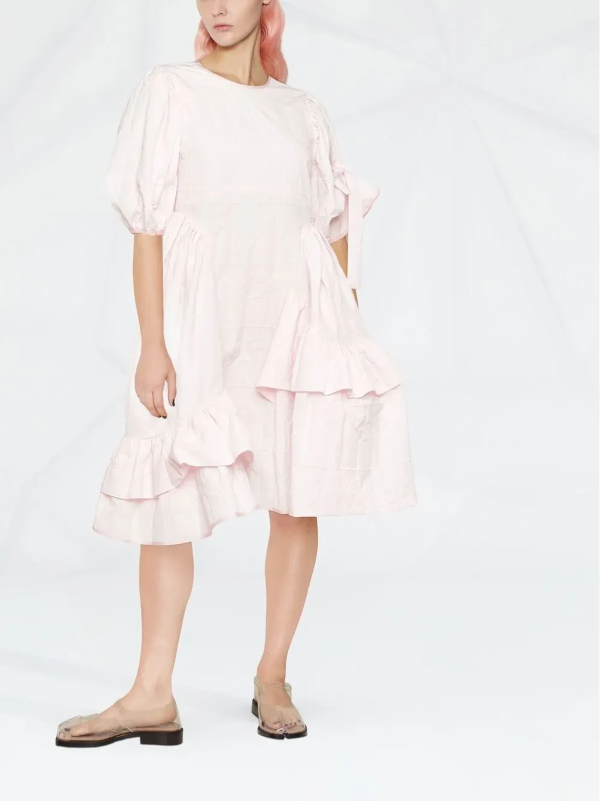 Cecilie Bahnsen Danita ラッフルトリム ミディ丈ドレス - 画像2