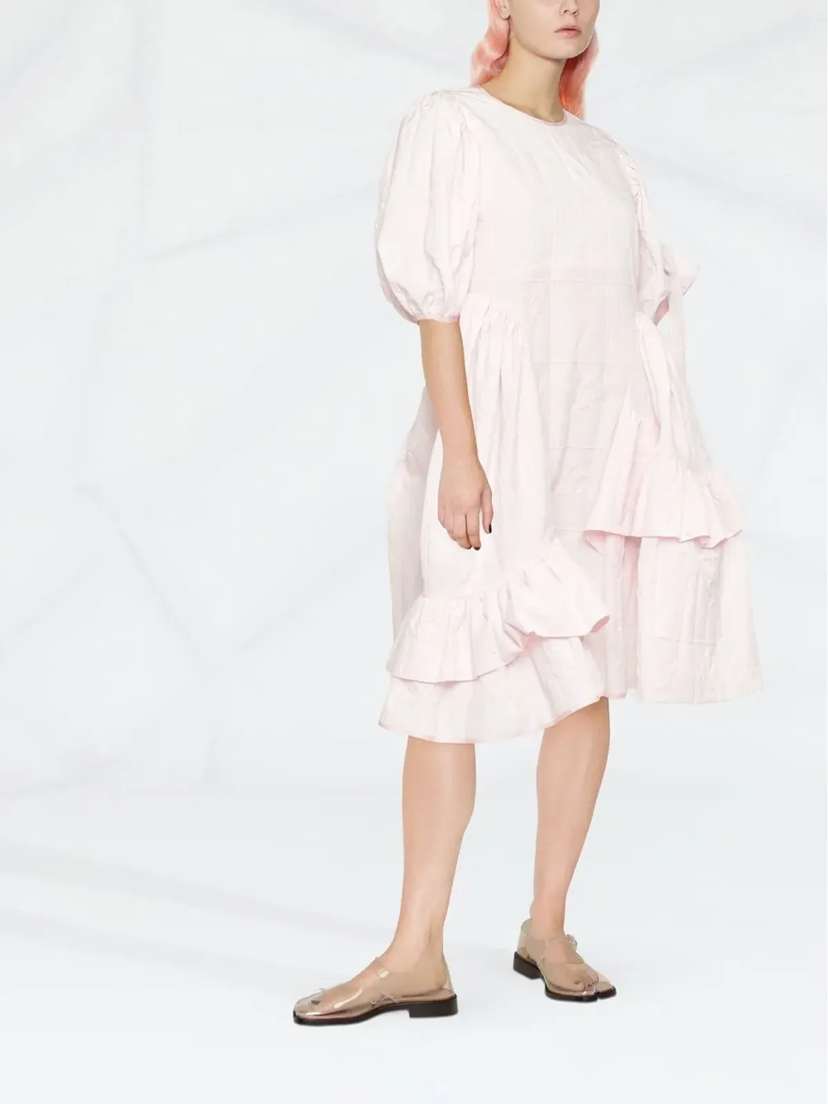Cecilie Bahnsen Danita ラッフルトリム ミディ丈ドレス - 画像3