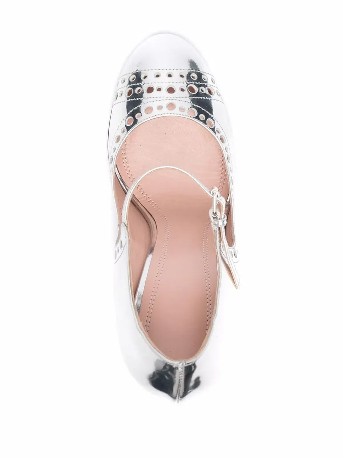 Giambattista Valli パンチホールヒールパンプス - 画像4