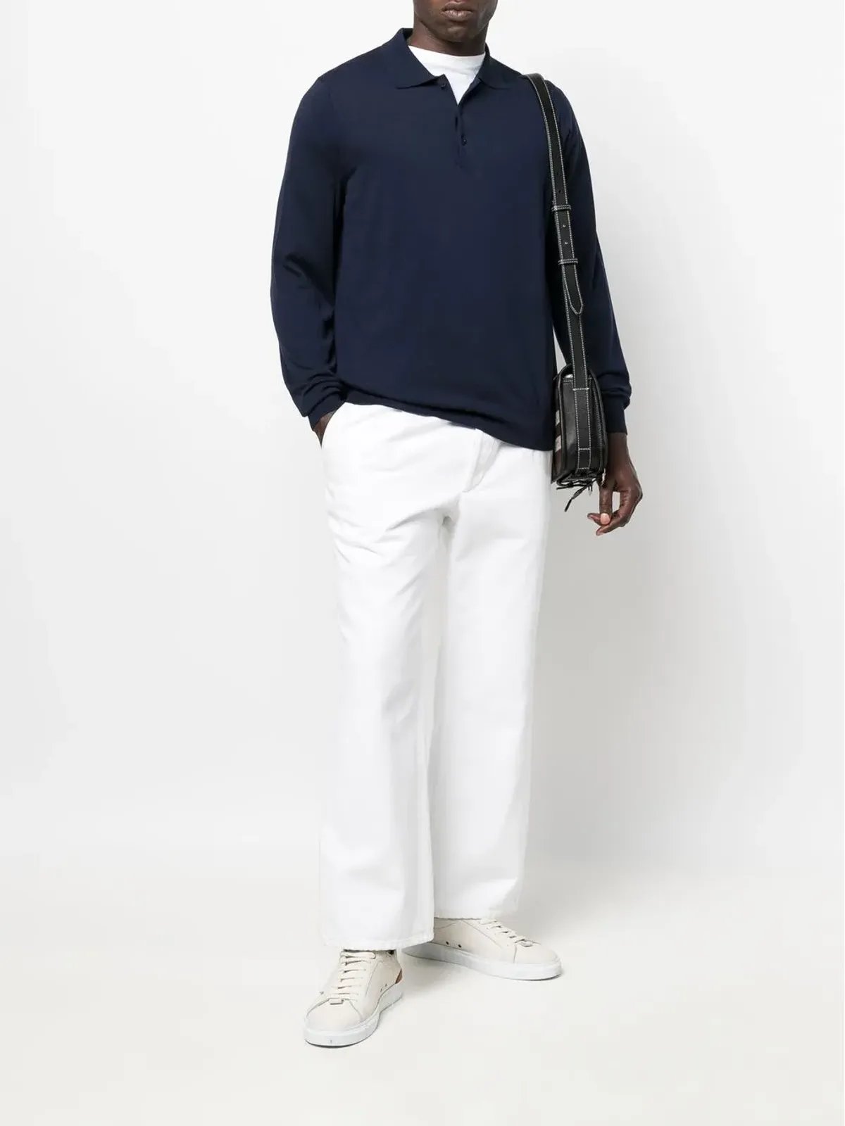 Canali ロングスリーブ ポロジャンパー - 画像2