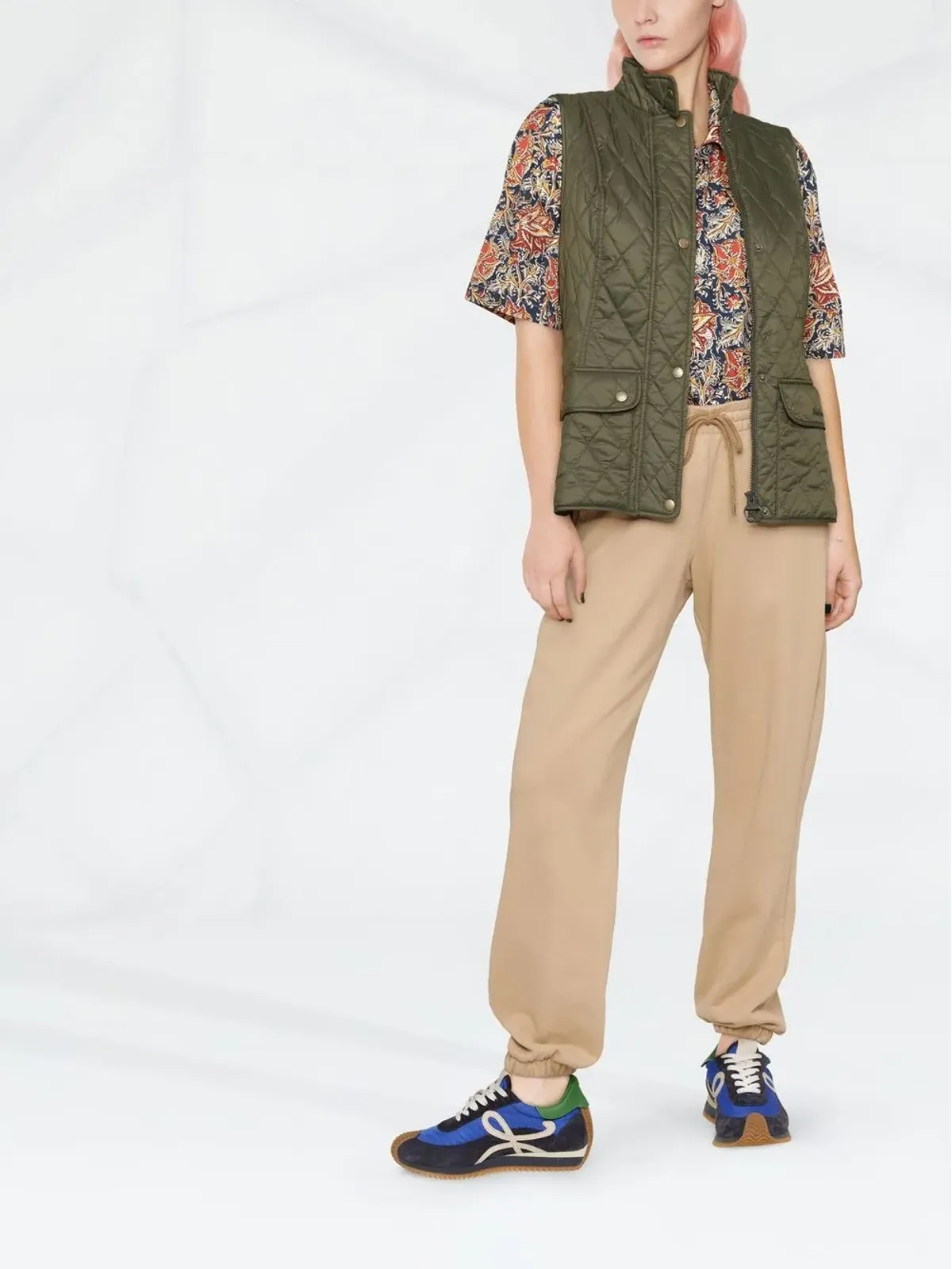 Barbour Otterburn キルティングジレ ボタン留め - 画像2