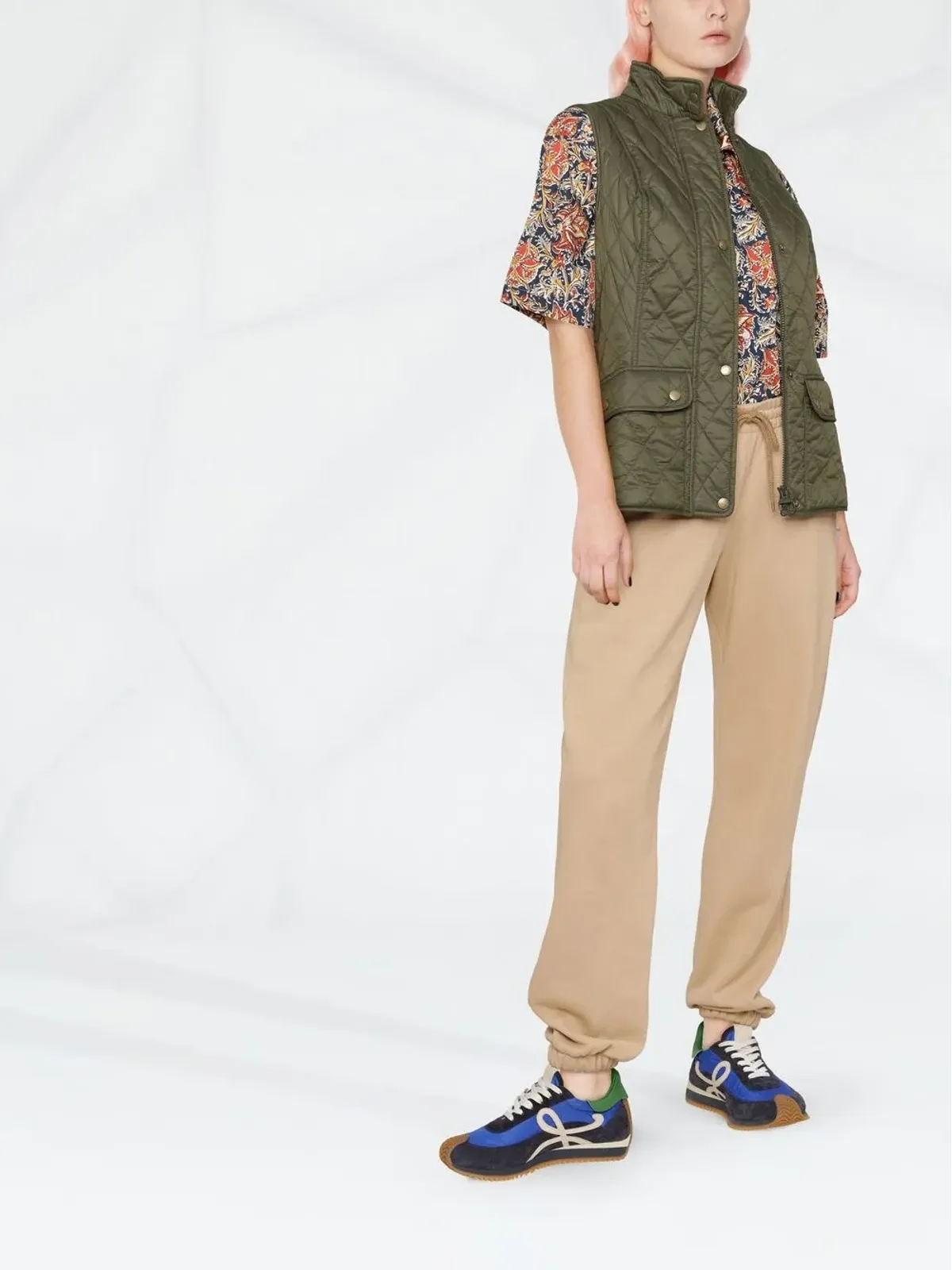 Barbour Otterburn キルティングジレ ボタン留め - 画像3