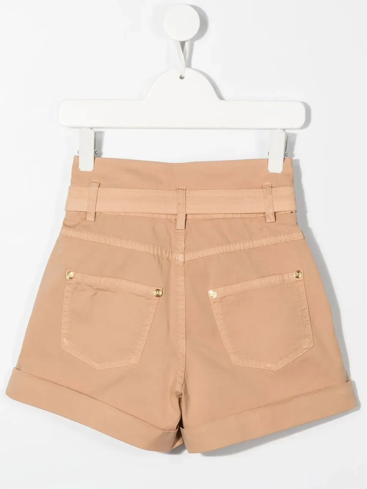Balmain Kids ロゴプレート ハイウエストショーツ - Neutrals - 画像2