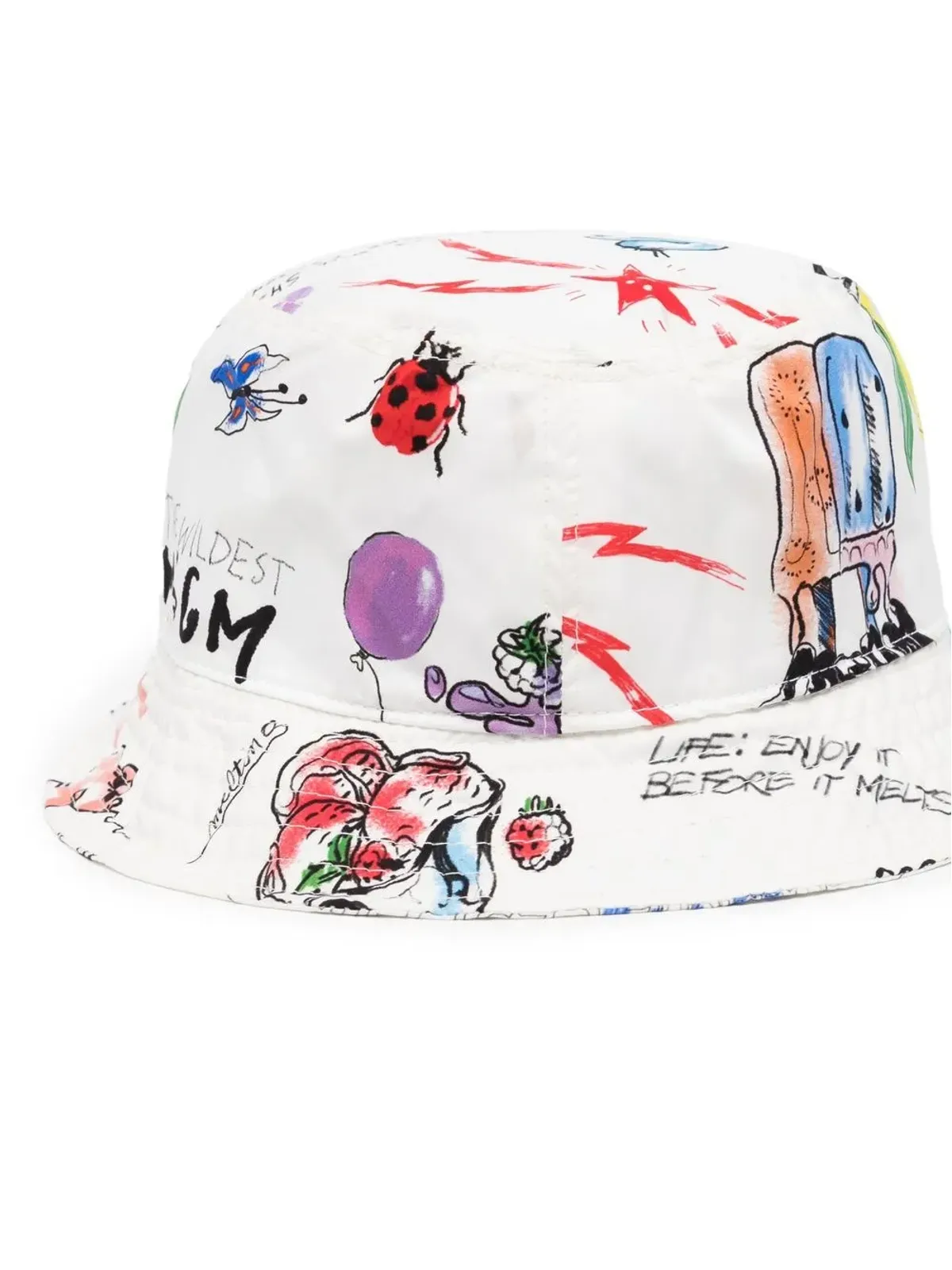 MSGM グラフィックプリント バケットハット - 画像2
