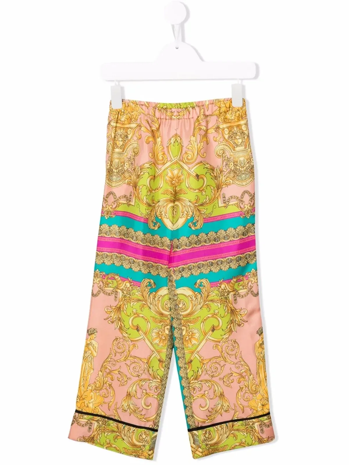 Versace Kids バロック柄ワイドレッグパンツ - イエロー - 画像1