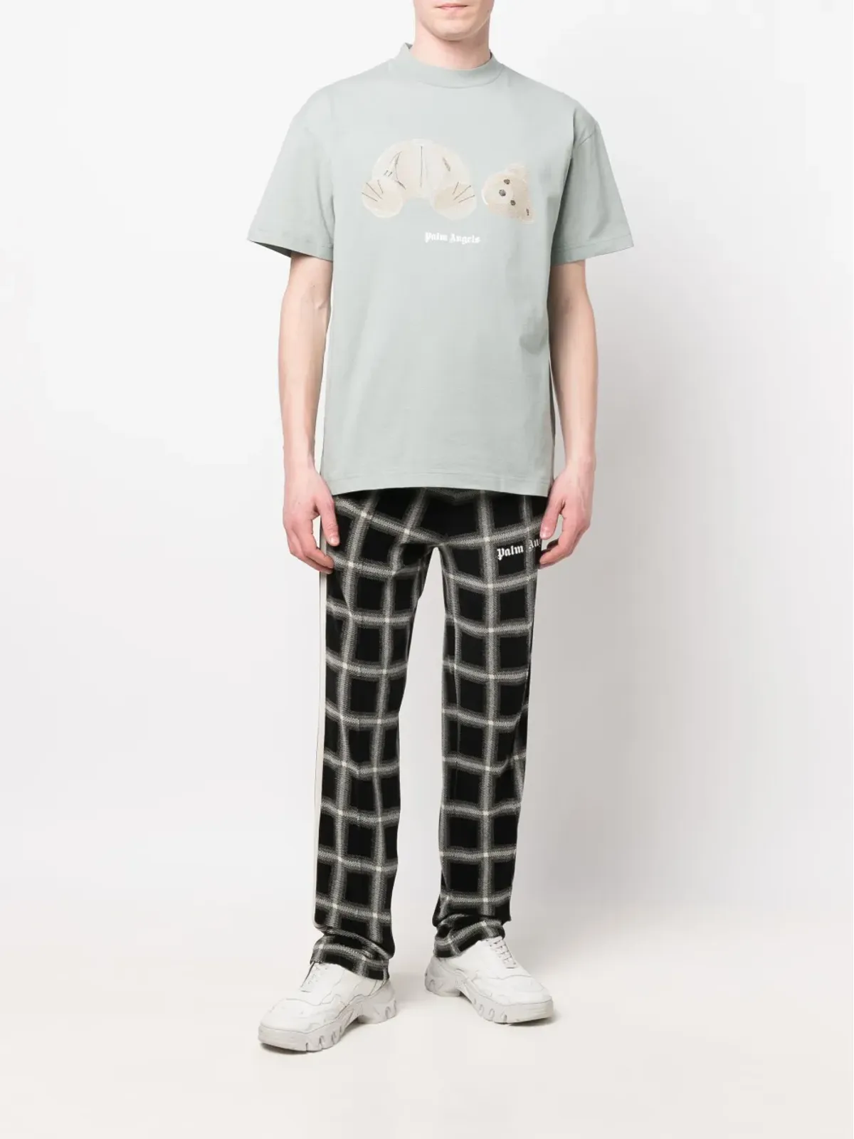Palm Angels テディベア ロゴプリント クルーネック Tシャツ - グリーン - 画像2