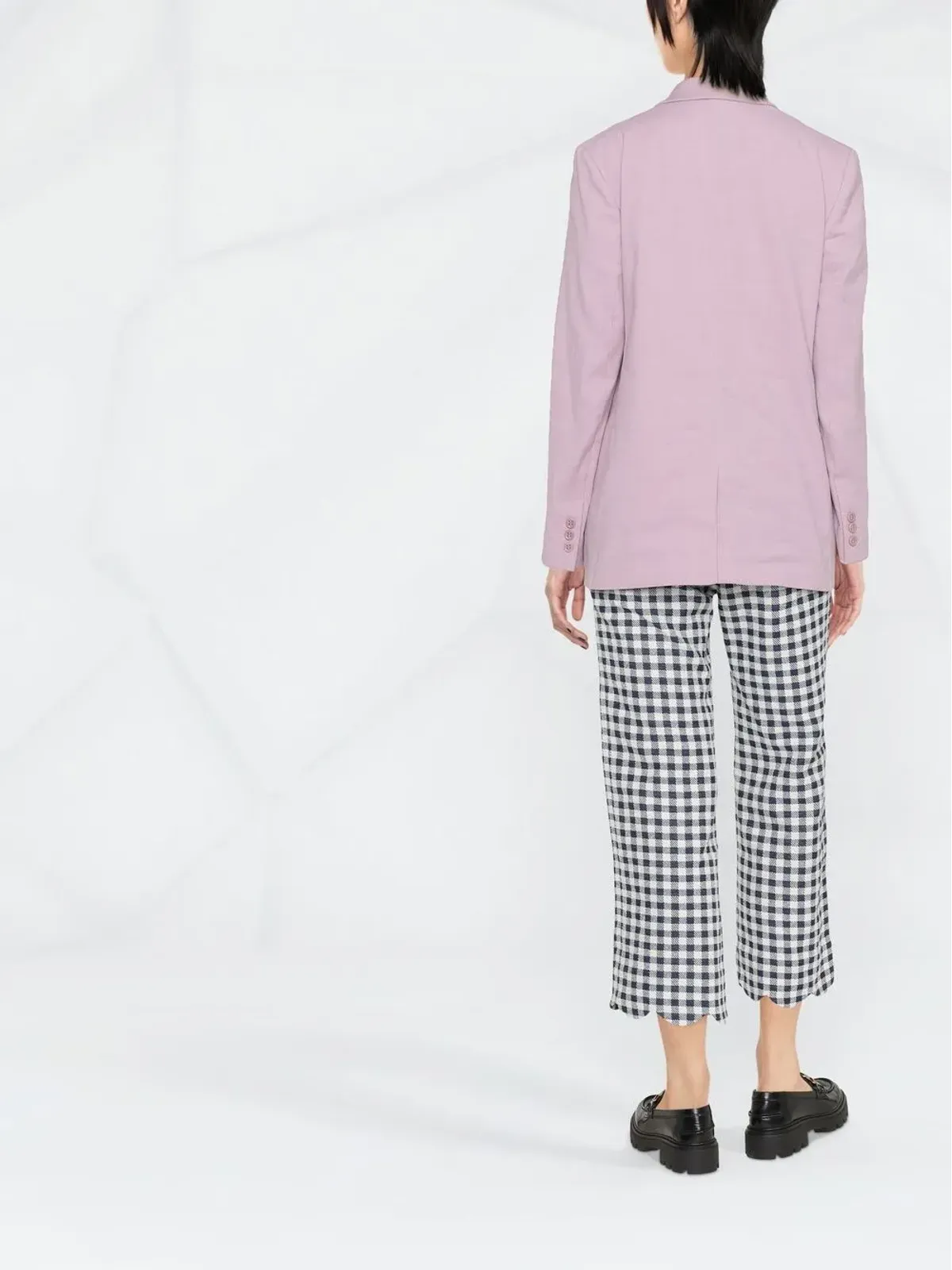 RED Valentino ピークラペル・ダブルブレストブレザー - 画像4