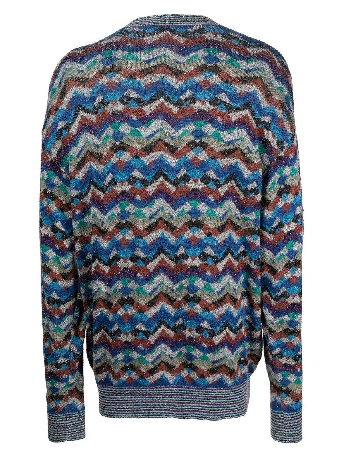 Missoni Pre-Owned ジグザグニットカーディガン - ブルー - 画像2