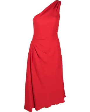 Christian Dior Pre-Owned 2010年頃のギャザー入りワンショルダー・シルクドレス - サムネイル1