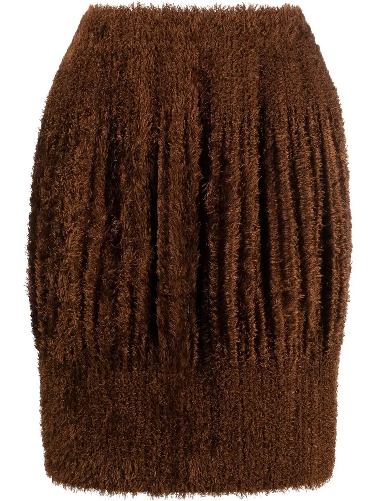 Issey Miyake Pre-Owned 2000s brushed-effect pleated skirt - Brown - 画像1