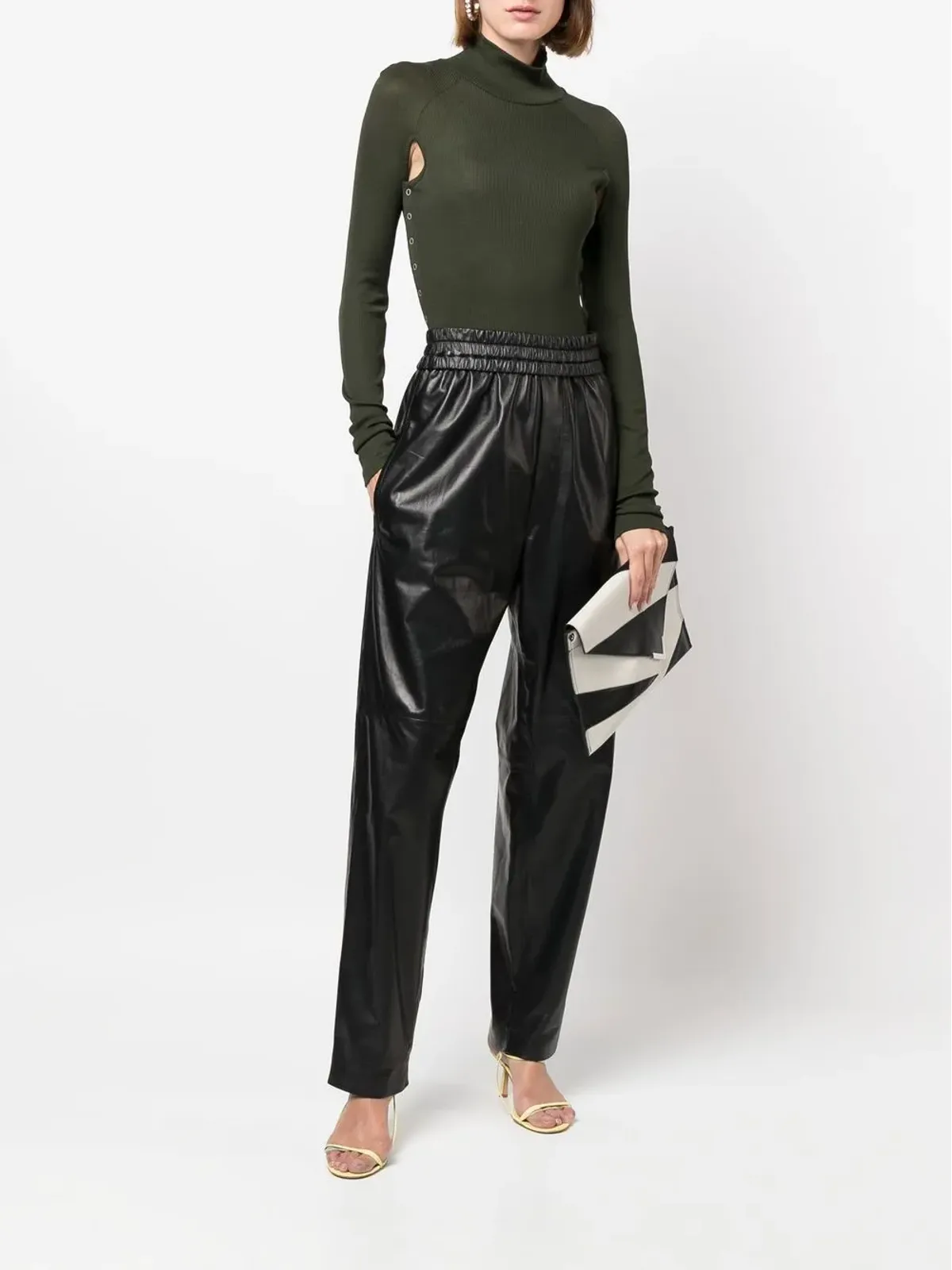 ISABEL MARANT ハイウエストレザーパンツ - 画像2
