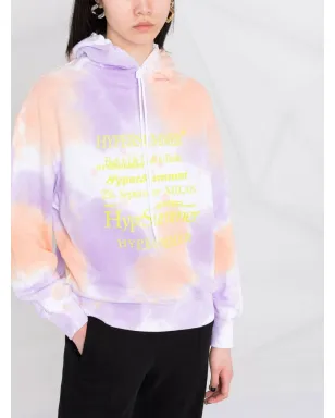 MSGM スローガンプリント タイダイ フーディ - サムネイル5