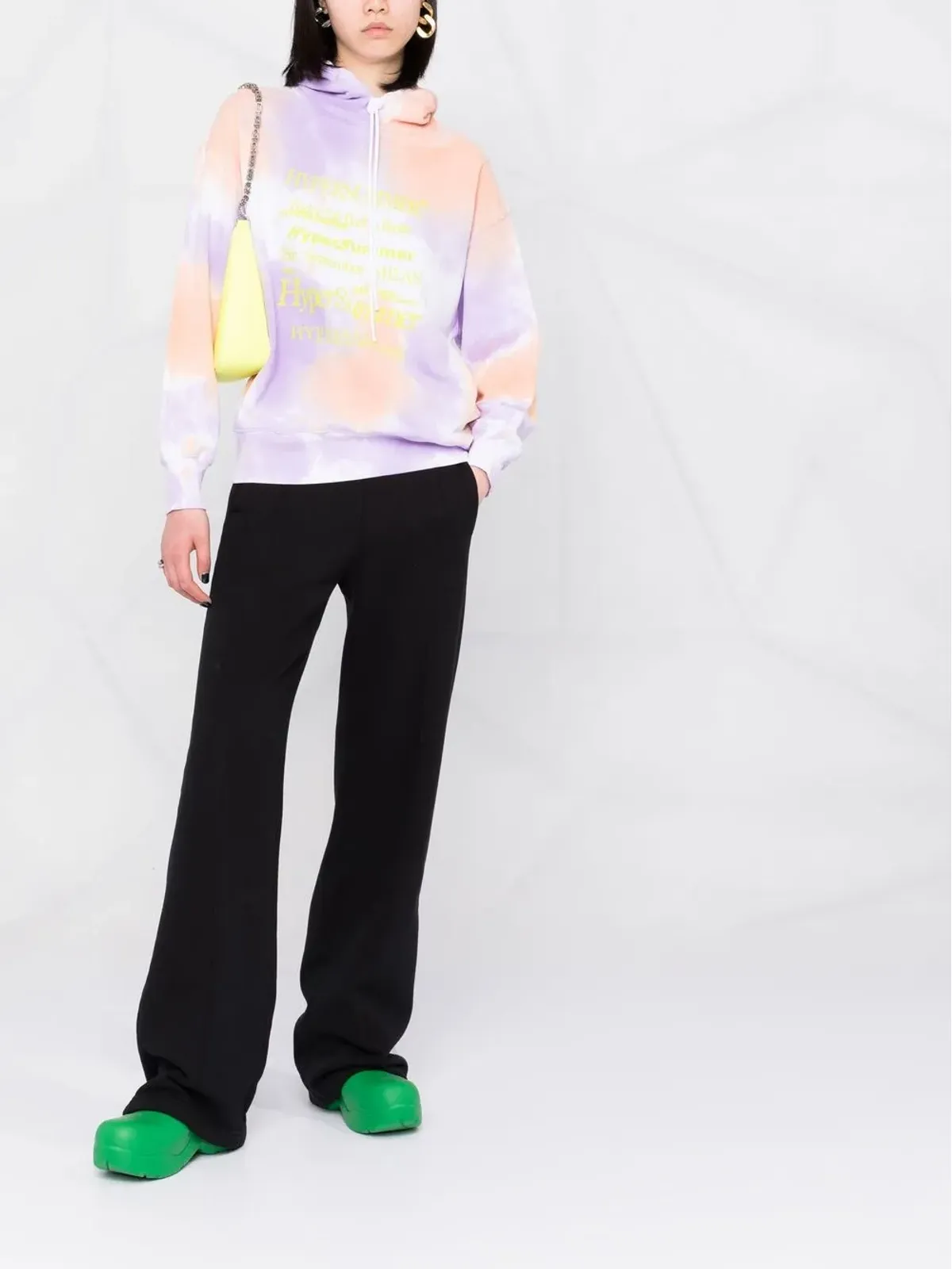 MSGM スローガンプリント タイダイ フーディ - 画像2
