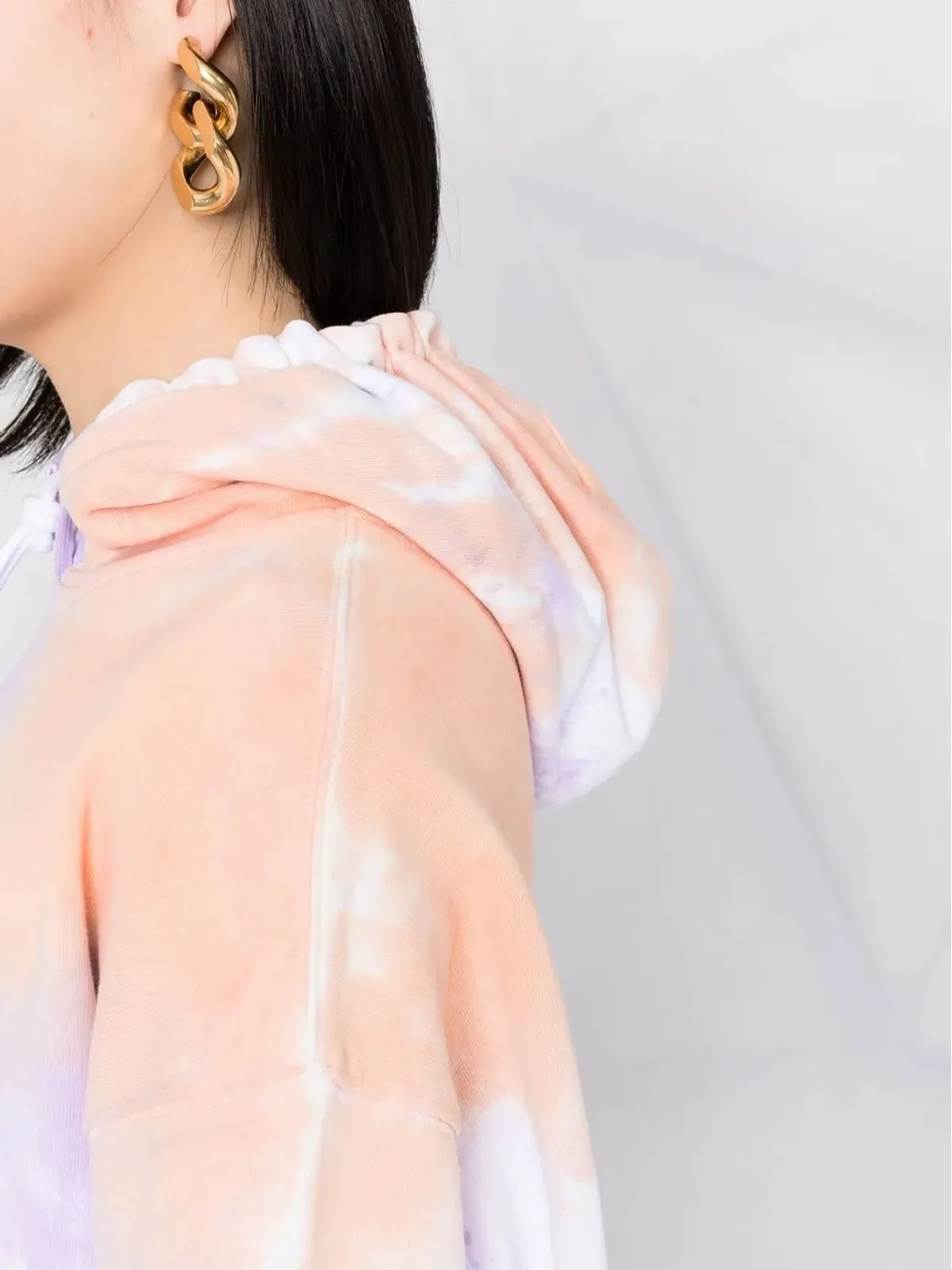 MSGM スローガンプリント タイダイ フーディ - 画像3