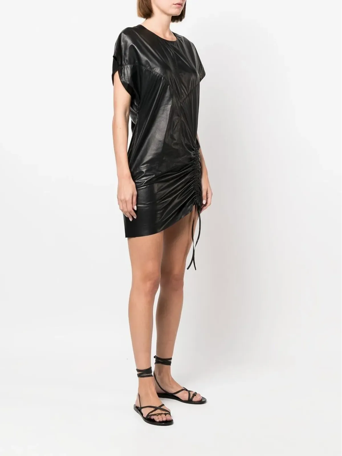 ISABEL MARANT アデリッサ レザードレス ブラック - 画像3
