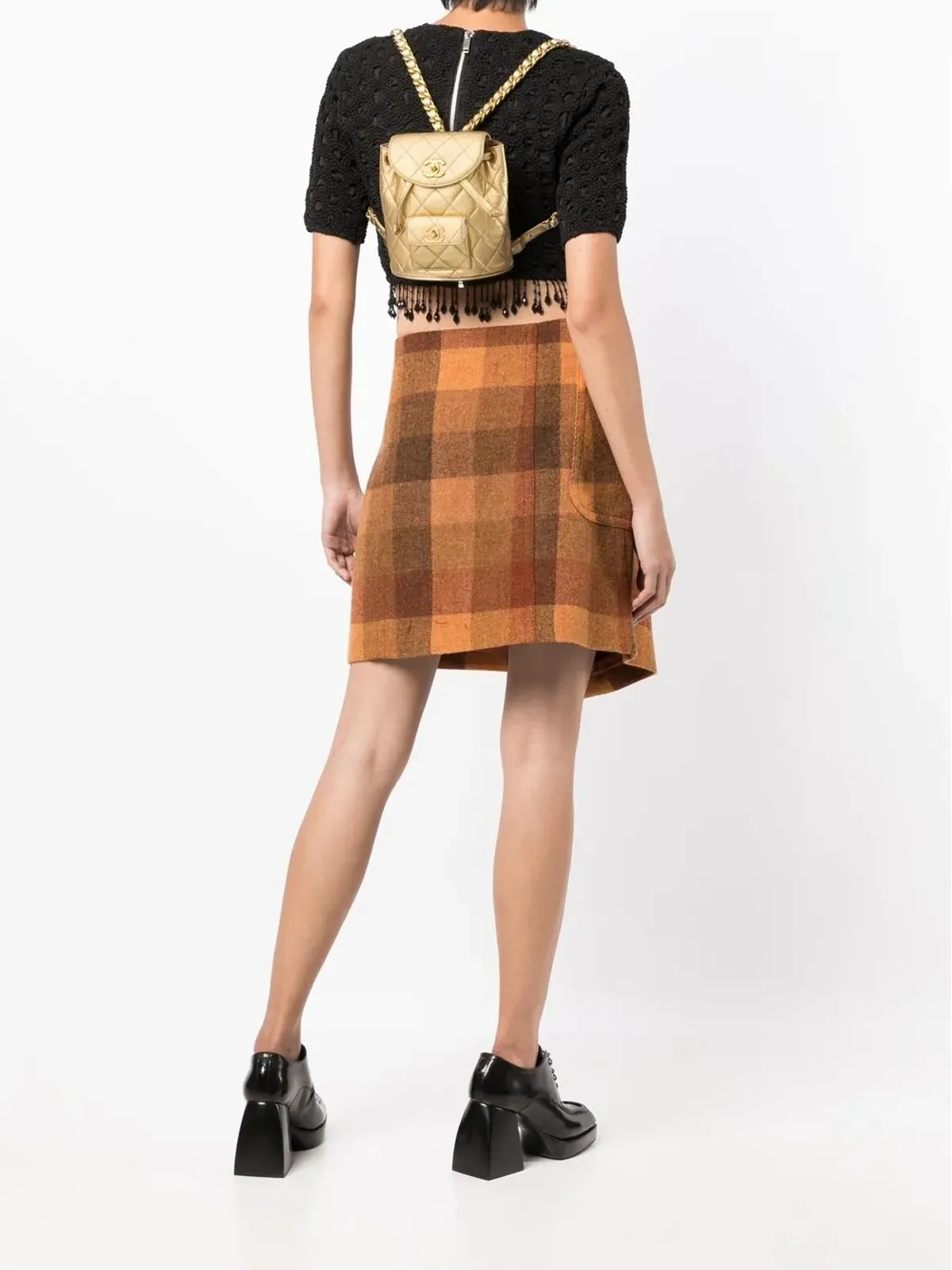 CHANEL Pre-Owned 1992年 Duma ダイヤモンドキルト バックパック - ゴールド - 画像2