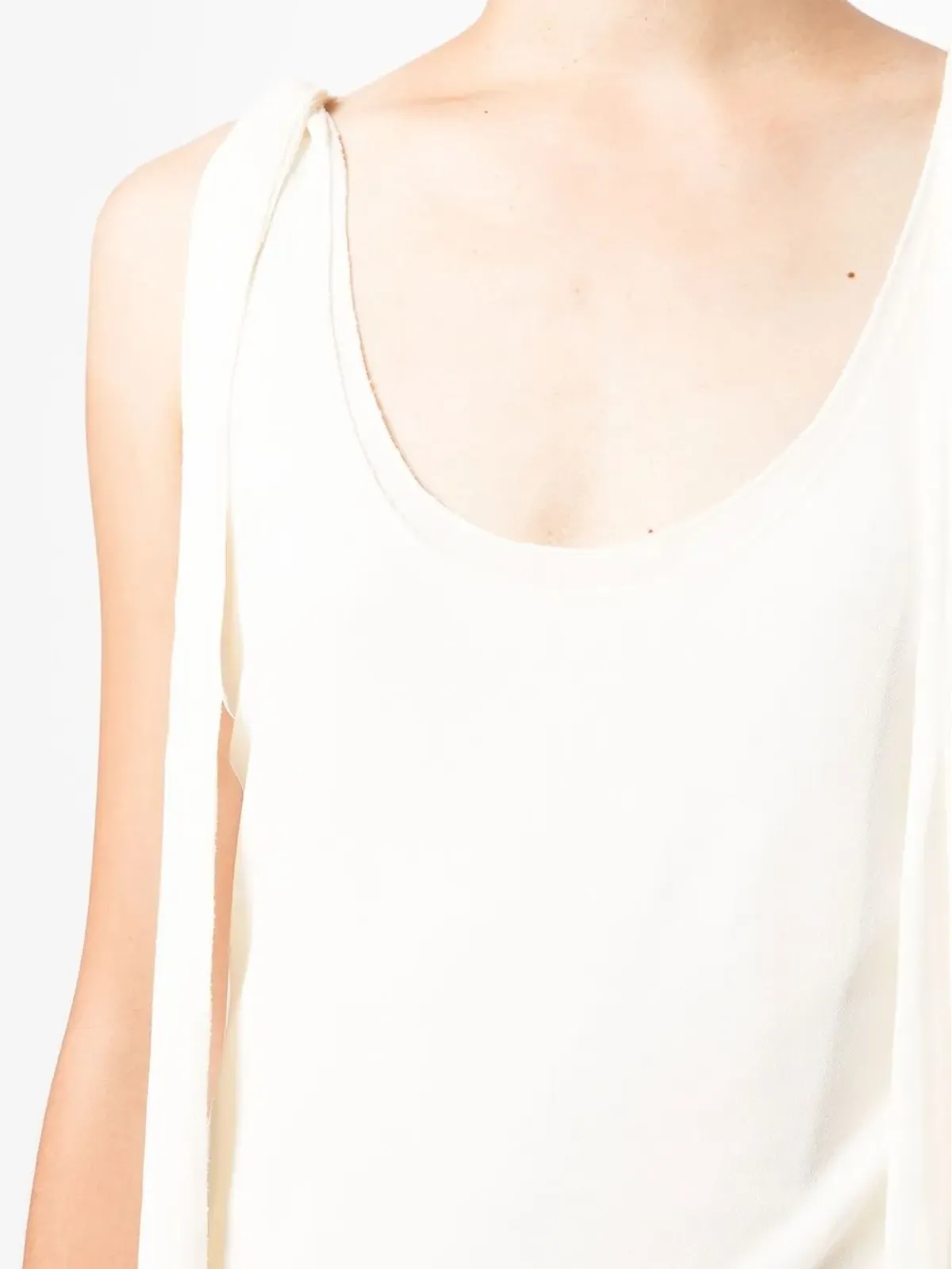Chloé ストラップディテールのUネック タンクトップ - White - 画像5