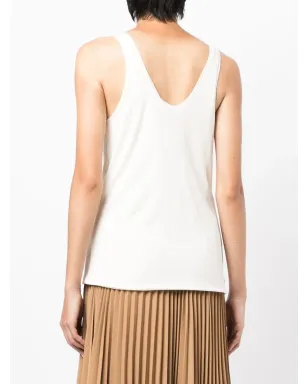 Chloé ストラップディテールのUネック タンクトップ - White - サムネイル4