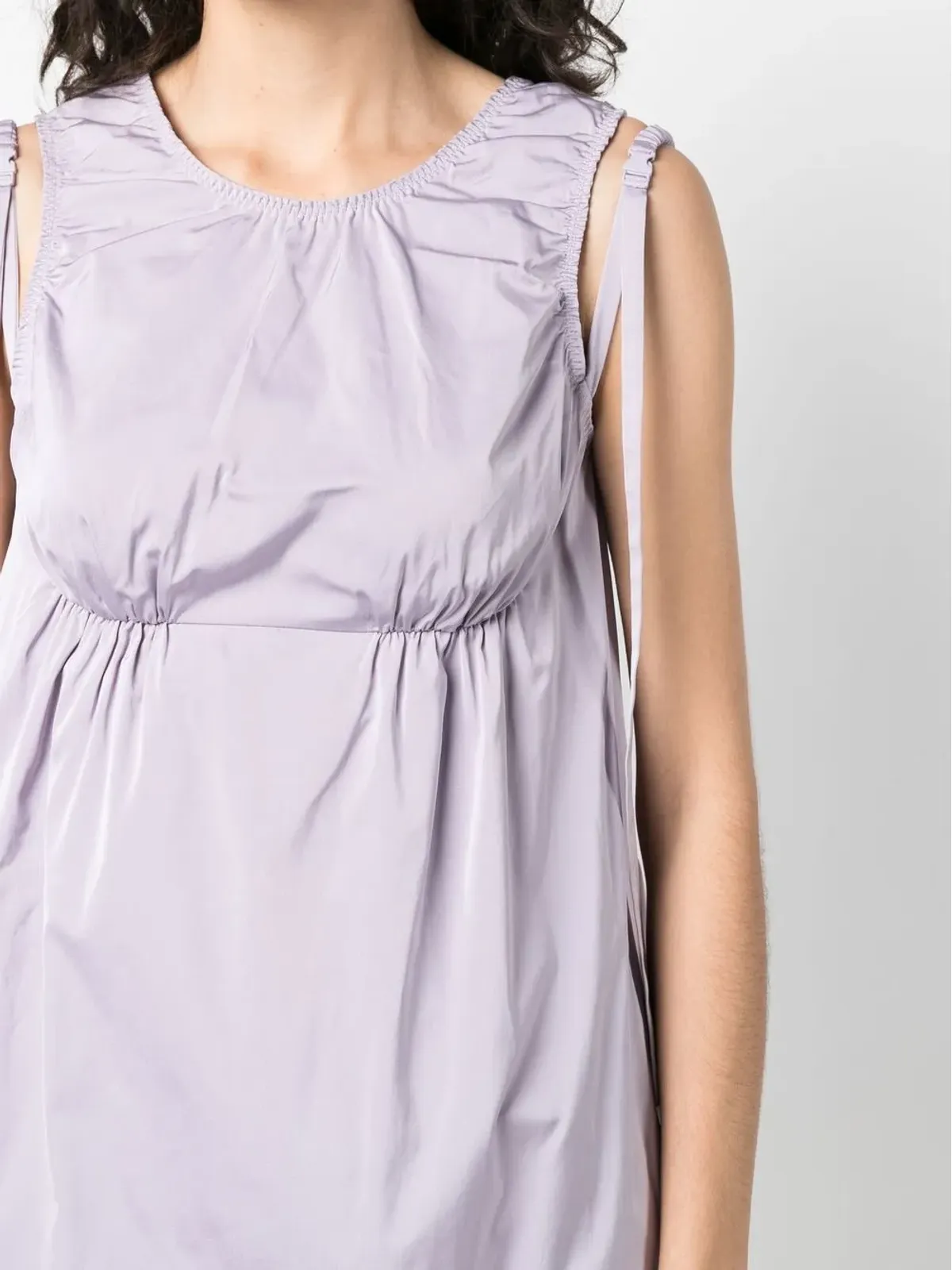 Sportmax Vバック・シフトドレス - パープル - 画像5