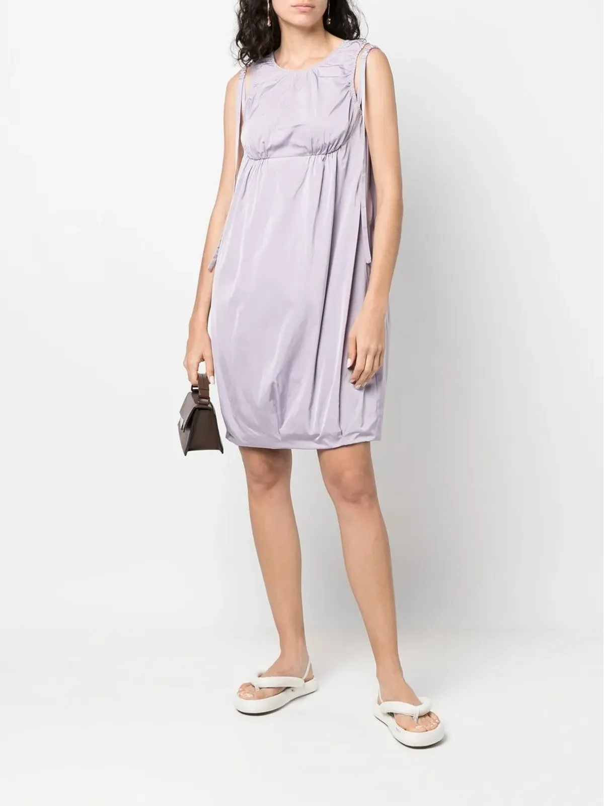 Sportmax Vバック・シフトドレス - パープル - 画像2