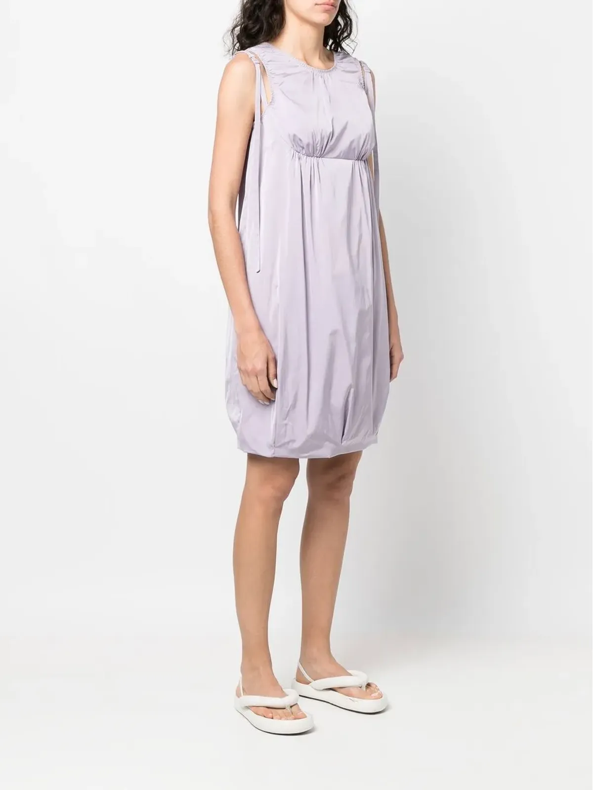 Sportmax Vバック・シフトドレス - パープル - 画像3