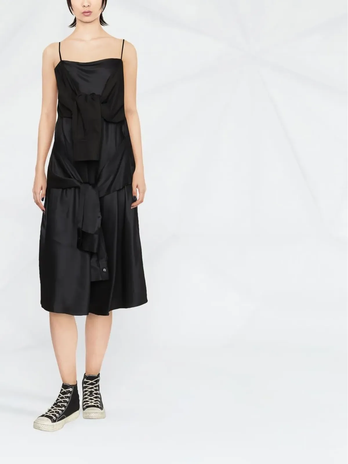 MM6 Maison Margiela ノットディテール コットン ドレス - 画像2