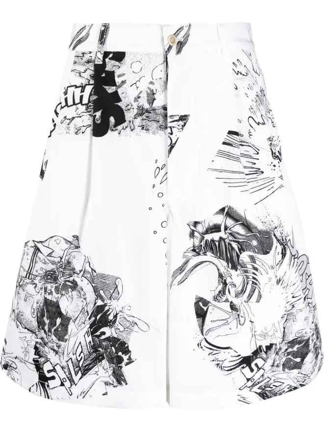 Comme des Garçons Shirt Comme Des Garçons Shirt クリスチャン・マルクレイ×ワイドレッグショーツの商品画像