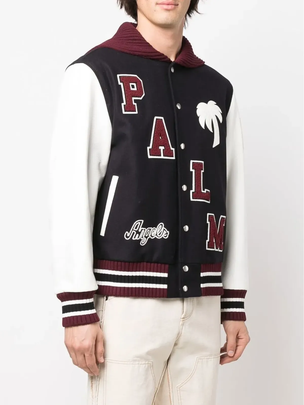 Palm Angels ロゴパッチ ヴァーシティジャケット - 画像3