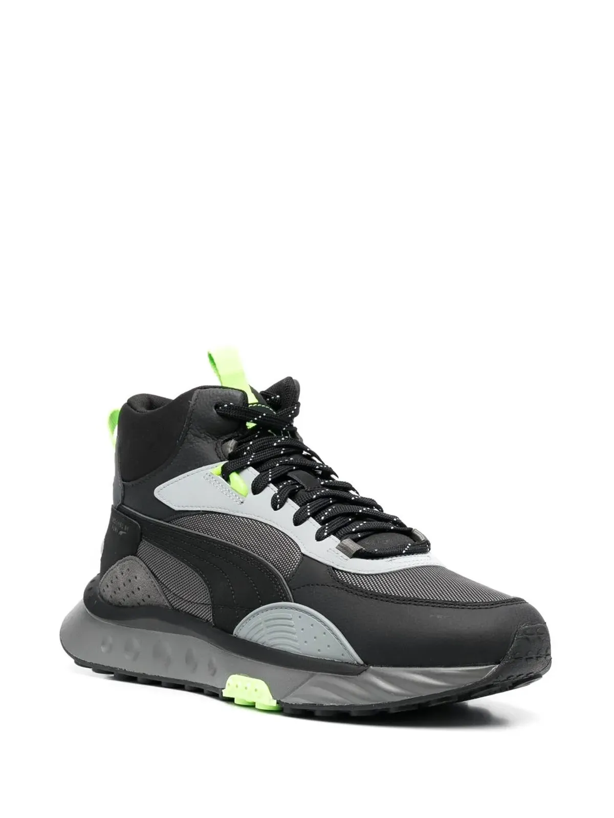PUMA カラーブロック パネルデザイン スニーカー ブラック - 画像2