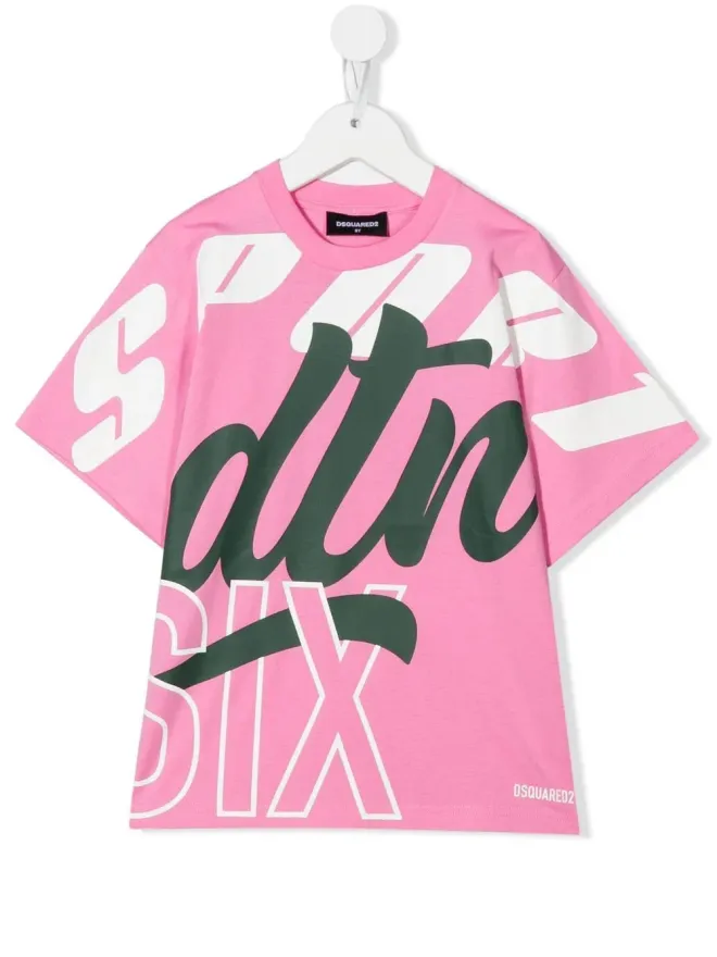 DSQUARED2 KIDS DSQUARED2 KIDS テキストプリントTシャツの商品画像