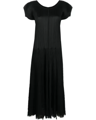 Issey Miyake Pre-Owned ブラックのプリーツプリーズ Aラインドレス - サムネイル1