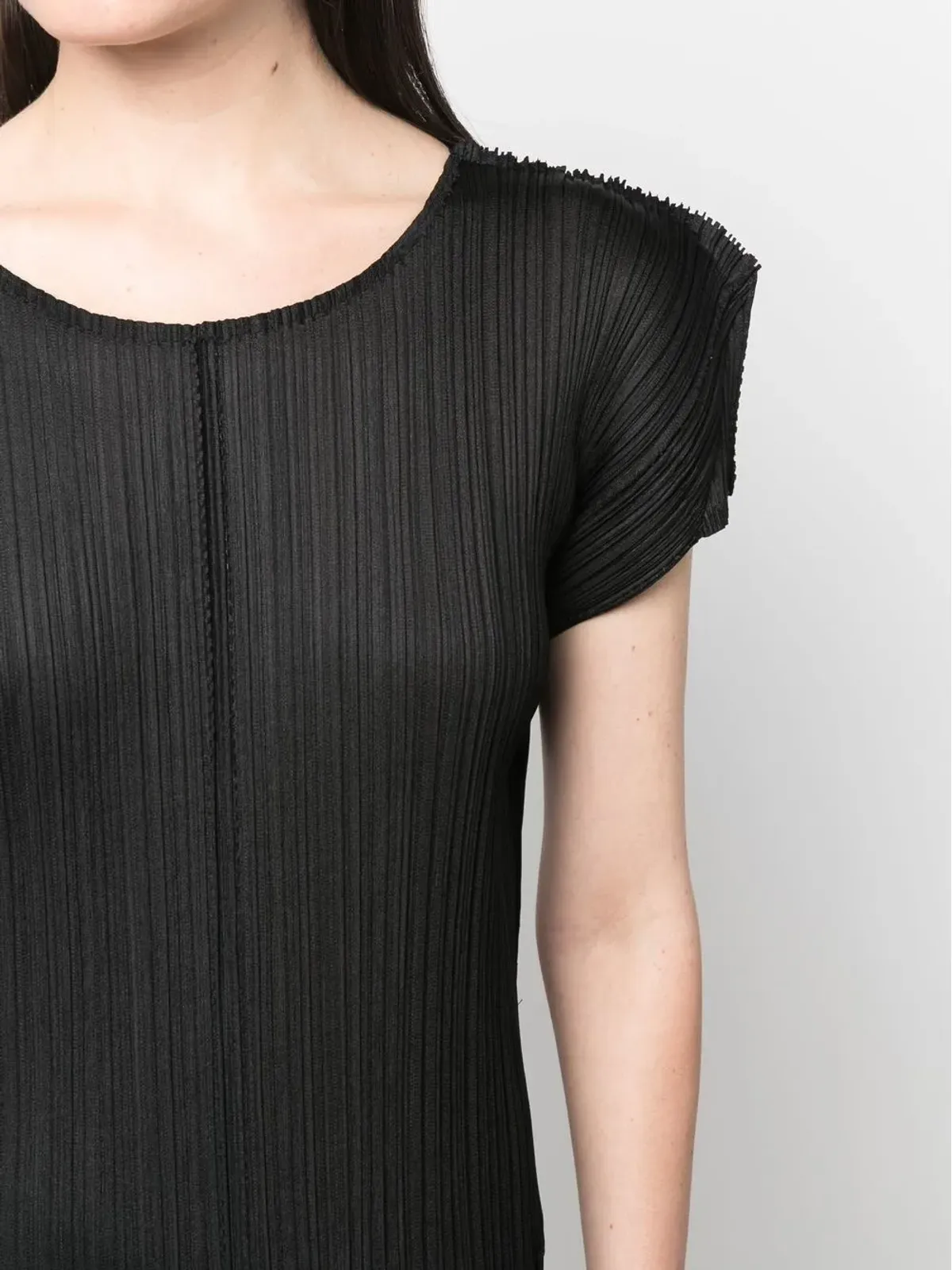 Issey Miyake Pre-Owned ブラックのプリーツプリーズ Aラインドレス - 画像5