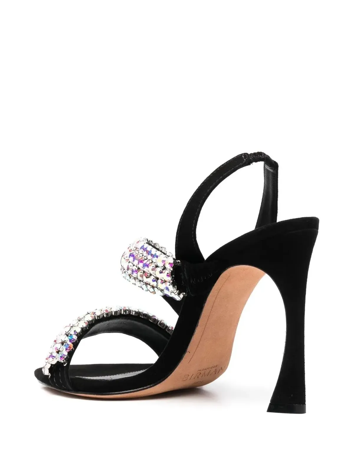 Alexandre Birman クリスタル装飾レザーサンダル - 画像3