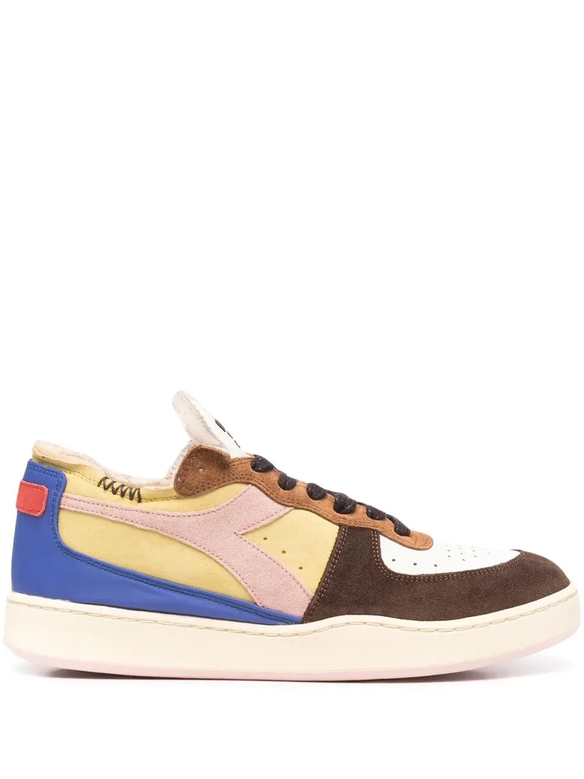 Diadora カラーブロック レースアップスニーカー - Yellow - 画像1