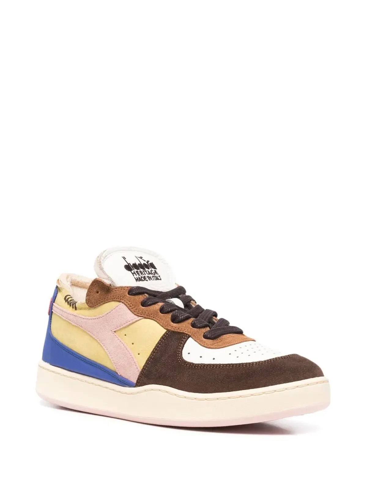 Diadora カラーブロック レースアップスニーカー - Yellow - 画像2