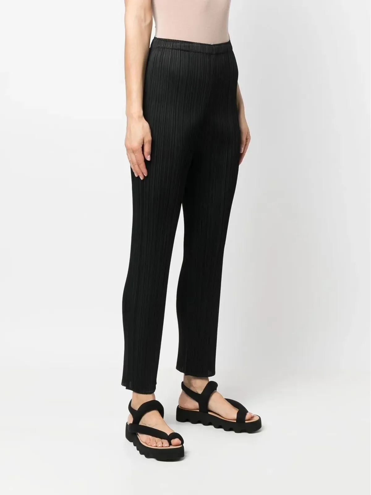 Pleats Please Issey Miyake エラスティケイテッドウェスト スリップオン ストレートパンツ - 画像3