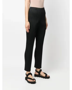 Pleats Please Issey Miyake エラスティケイテッドウェスト スリップオン ストレートパンツ - サムネイル3