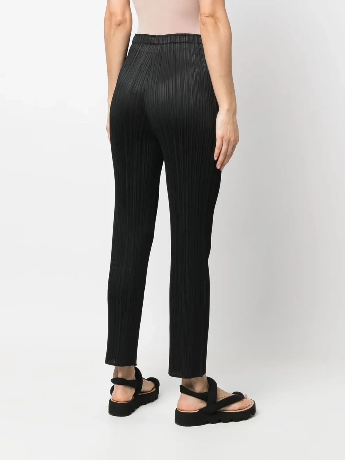 Pleats Please Issey Miyake エラスティケイテッドウェスト スリップオン ストレートパンツ - 画像4