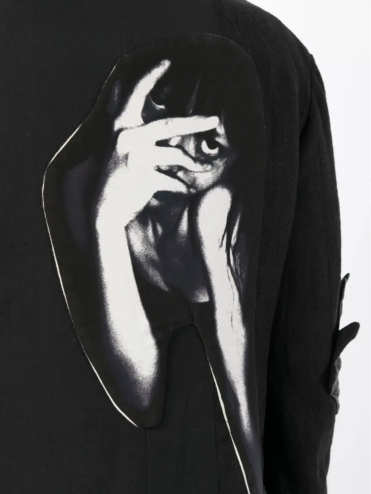 Yohji Yamamoto グラフィックプリント コットン ブレザー - 画像5