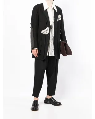 Yohji Yamamoto グラフィックプリント コットン ブレザー - サムネイル2