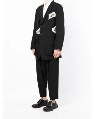 Yohji Yamamoto グラフィックプリント コットン ブレザー - サムネイル3