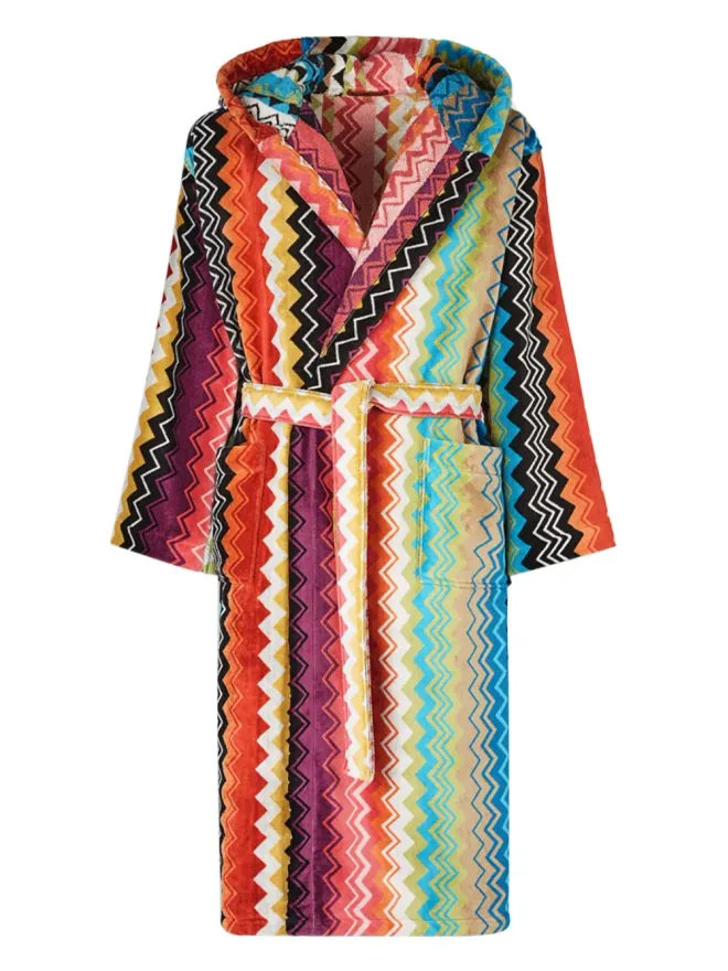 Missoni Home Missoni Home ジグザグ織りフード付きバスローブの商品画像