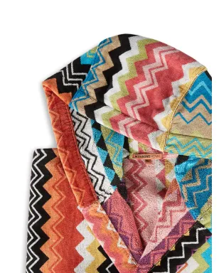 Missoni Home ジグザグ織りフード付きバスローブ - サムネイル3