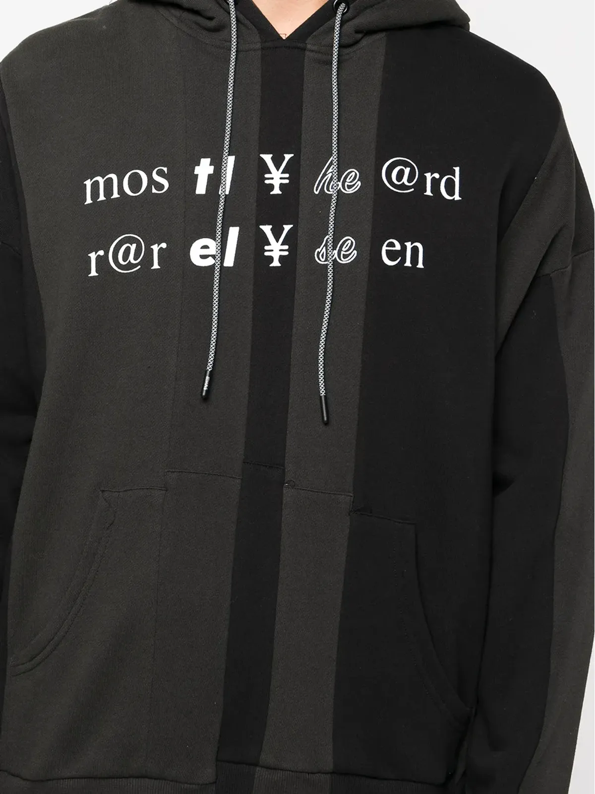 Mostly Heard Rarely Seen symbol-text プルオーバー パーカー - 画像5