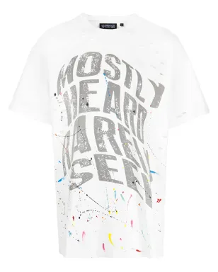 Mostly Heard Rarely Seen ワープドテキスト風ペイント Tシャツ - サムネイル1