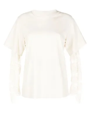 Goen.J レース袖のクルーネックTシャツ - サムネイル1