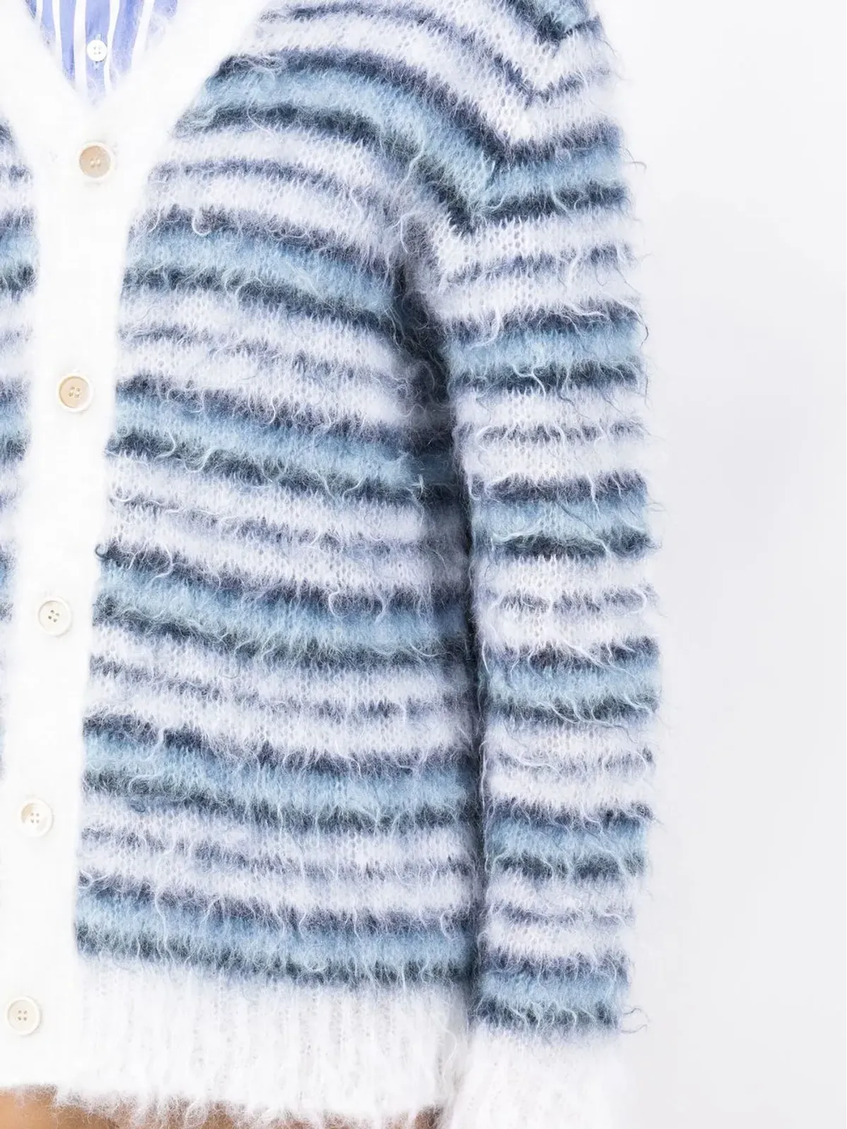Marni ストライプ Vネック カーディガン - 画像5